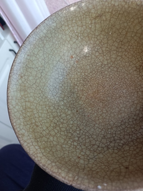 古玩陶瓷龍泉青瓷哥釉碗真品鑒賞圖