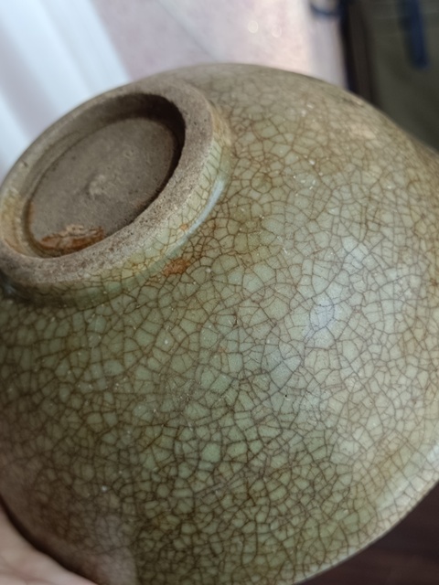 古玩陶瓷龍泉青瓷哥釉碗真品鑒賞圖