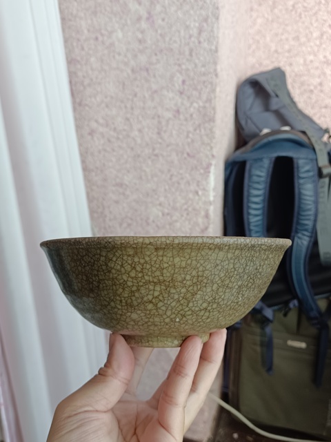 古玩陶瓷龍泉青瓷哥釉碗真品鑒賞圖