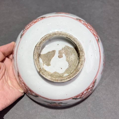 古玩陶瓷明·玉堂佳器紅綠彩大碗拍賣，當(dāng)前價格10000元