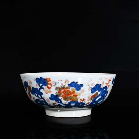 古玩陶瓷清康熙·青花礬紅金彩大碗拍賣，當前價格5000元