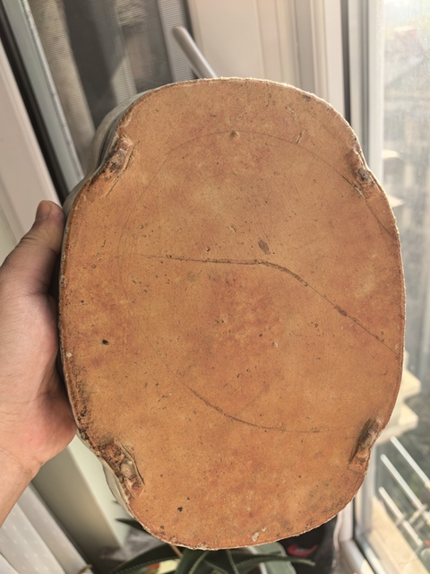 古玩陶瓷乾隆青花釉里紅水仙盆真品鑒賞圖