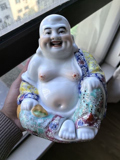 古玩陶瓷彌勒佛塑像拍賣，當(dāng)前價格980元