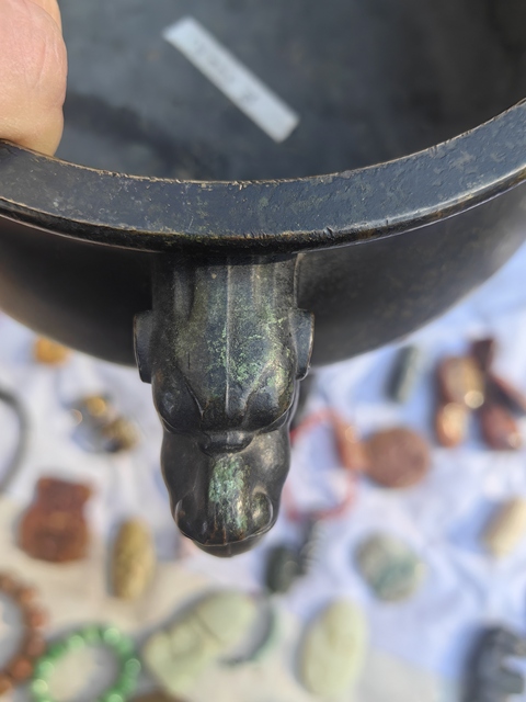 古玩銅器銅獸耳爐真品鑒賞圖