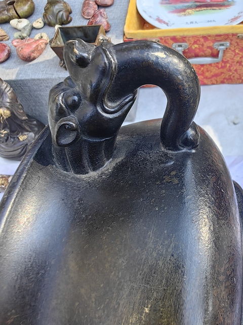 古玩銅器銅獸耳爐真品鑒賞圖