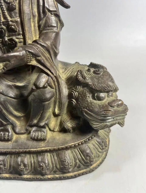 古玩銅器銅菩薩像真品鑒賞圖