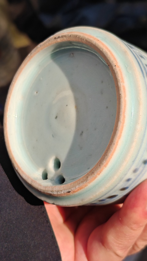 古玩陶瓷吉語(yǔ)紋青花筷子籠真品鑒賞圖