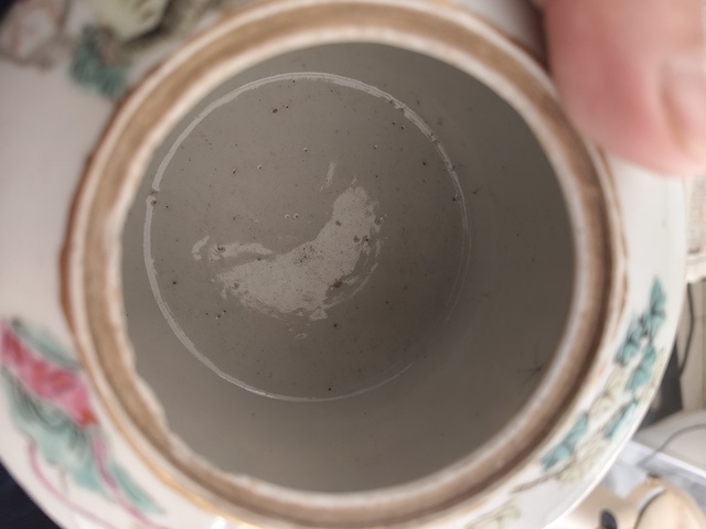 古玩陶瓷粉彩人物故事紋圍棋罐真品鑒賞圖