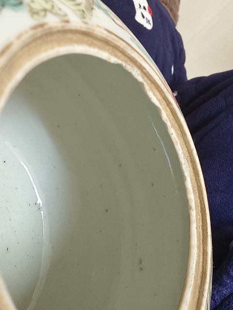 古玩陶瓷粉彩人物故事紋圍棋罐真品鑒賞圖