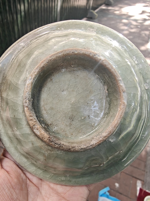 古玩陶瓷龍泉青瓷折沿洗拍賣，當前價格888元