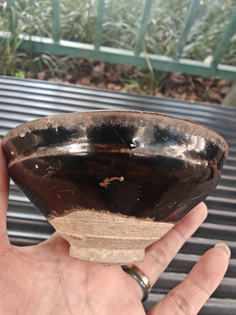 古玩陶瓷磁州窯黑釉斗笠碗拍賣，當前價格1888元