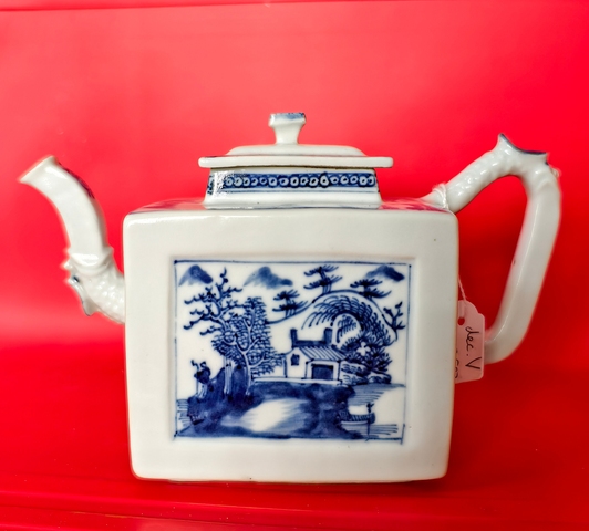 古玩陶瓷清乾隆 青花山水紋壺真品鑒賞圖