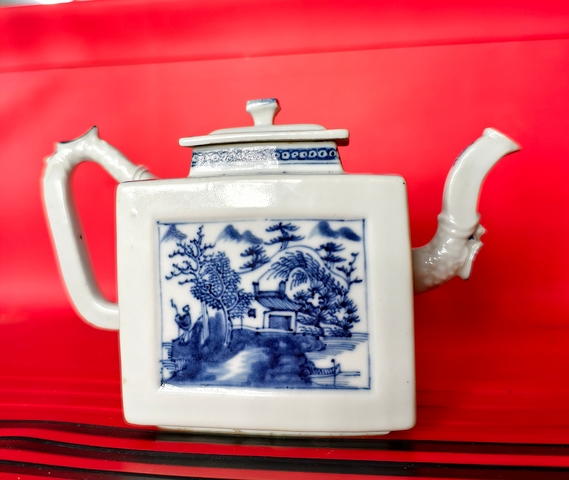 古玩陶瓷清乾隆 青花山水紋壺真品鑒賞圖