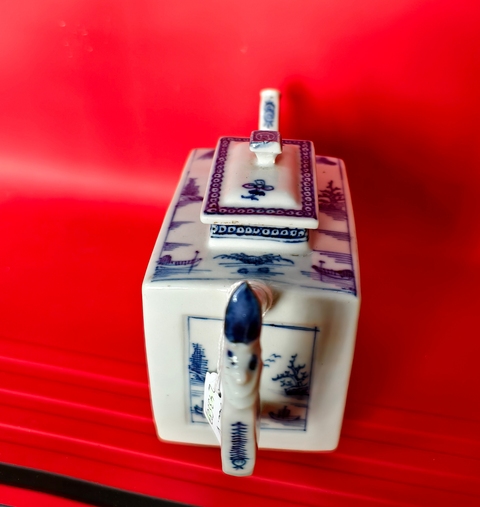 古玩陶瓷清乾隆 青花山水紋壺真品鑒賞圖