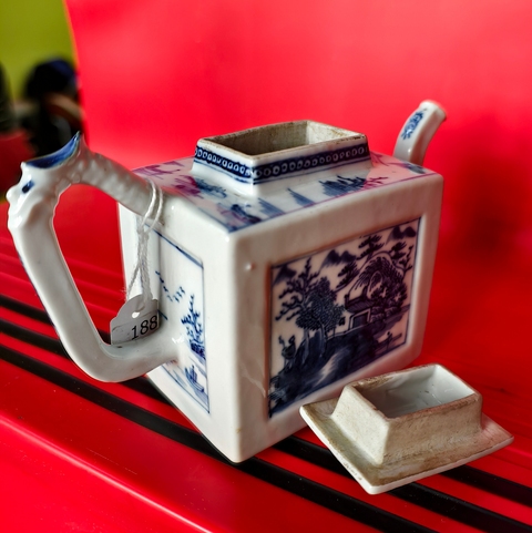 古玩陶瓷清乾隆 青花山水紋壺真品鑒賞圖