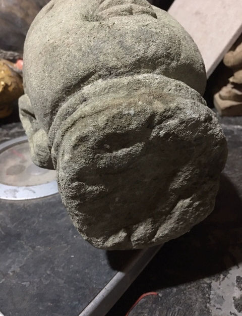 古玩雜項(xiàng)石佛首真品鑒賞圖