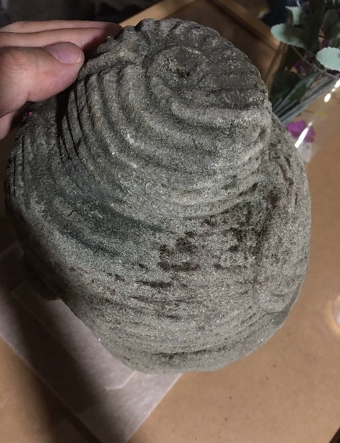 古玩雜項(xiàng)石佛首真品鑒賞圖