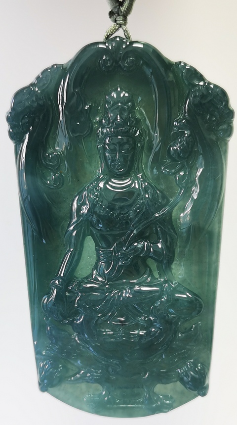 古玩玉器天然翡翠牌真品鑒賞圖