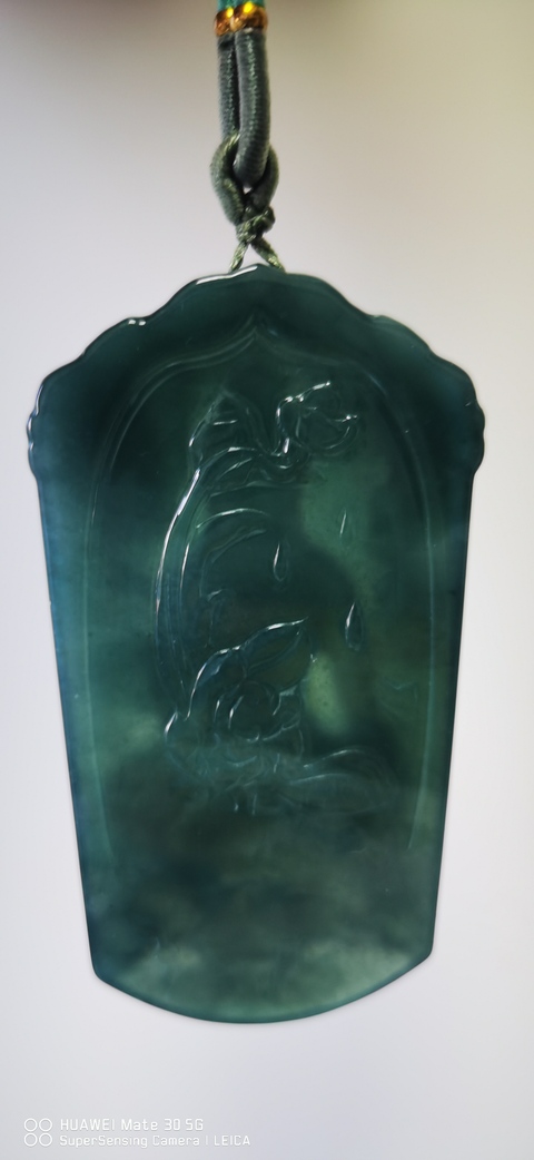 古玩玉器天然翡翠牌真品鑒賞圖