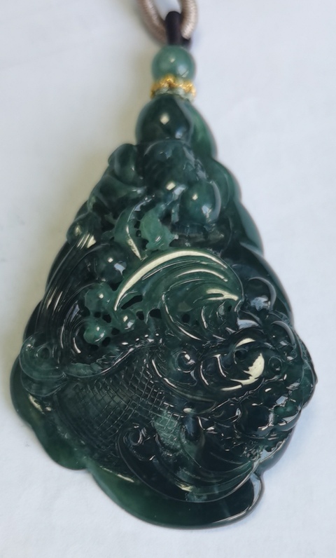 古玩玉器翡翠吊墜真品鑒賞圖