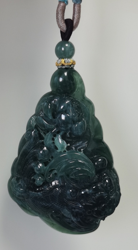 古玩玉器翡翠吊墜真品鑒賞圖