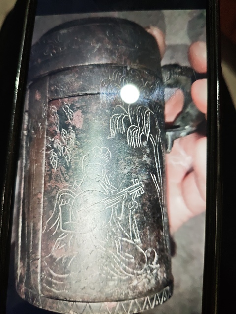 古玩銅器煙筒真品鑒賞圖