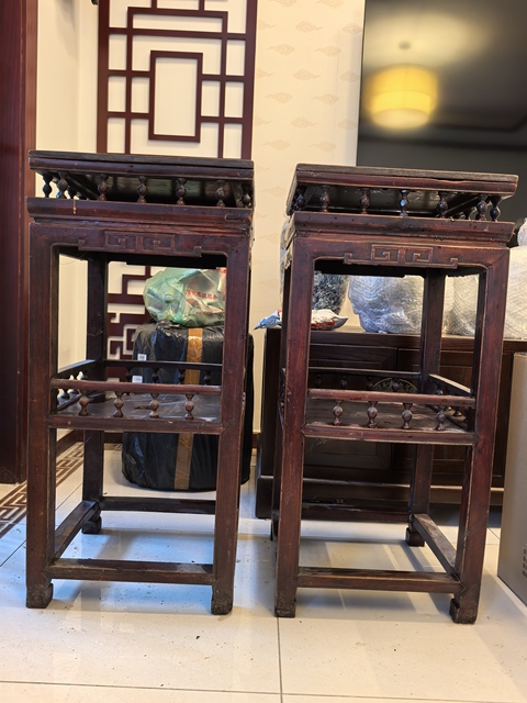 古玩雜項花幾真品鑒賞圖