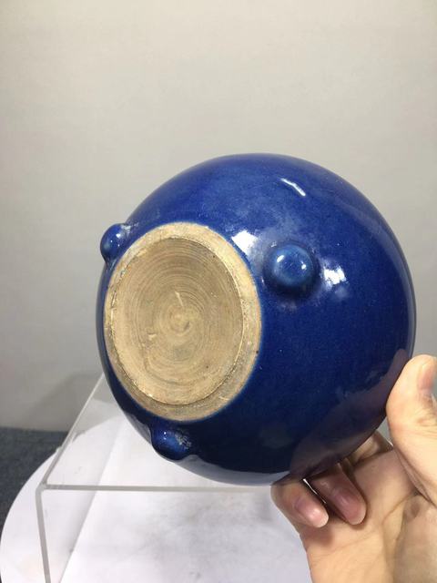 古玩陶瓷祭蘭釉三足爐拍賣，當(dāng)前價(jià)格0元