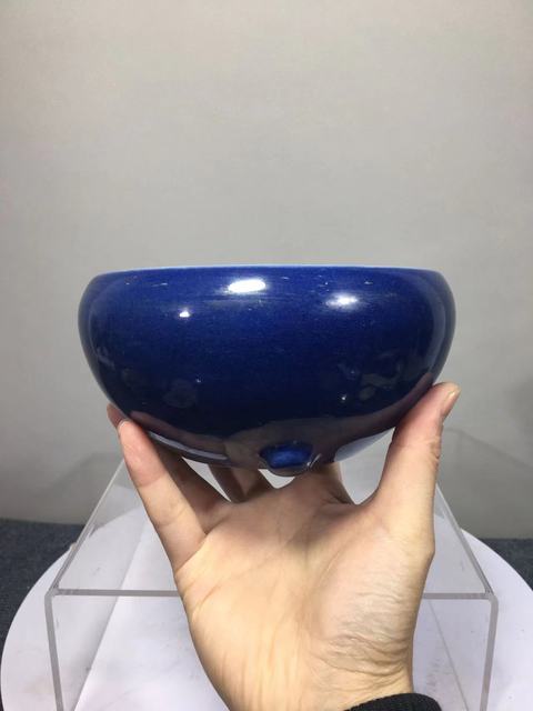 古玩陶瓷祭蘭釉三足爐拍賣，當(dāng)前價(jià)格0元