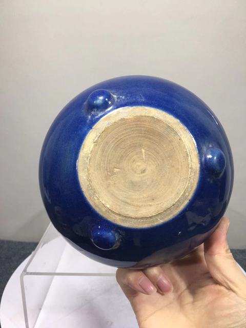 古玩陶瓷祭蘭釉三足爐拍賣，當(dāng)前價(jià)格0元