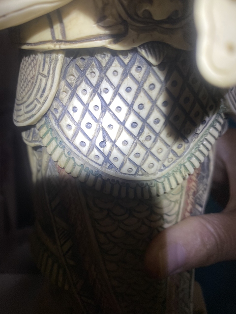 古玩雜項(xiàng)牙骨尉遲敬德像真品鑒賞圖