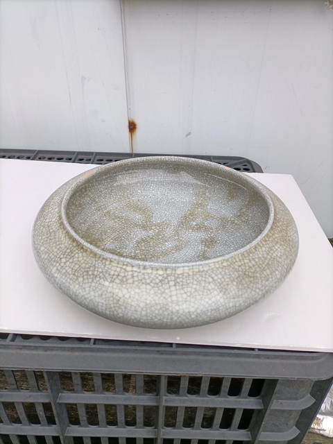 古玩陶瓷哥釉水洗真品鑒賞圖