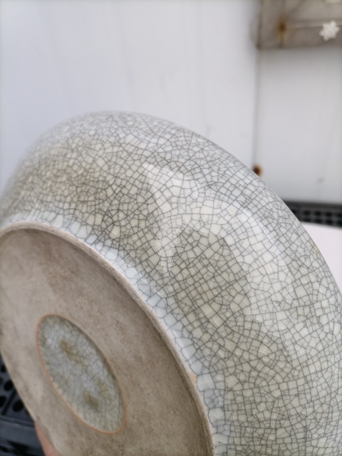 古玩陶瓷哥釉水洗真品鑒賞圖