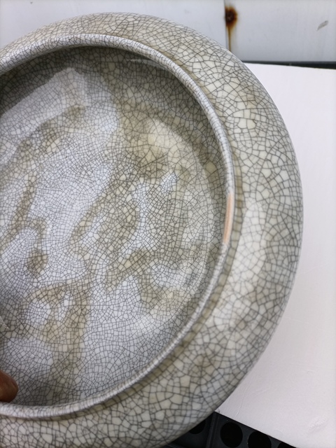 古玩陶瓷哥釉水洗真品鑒賞圖