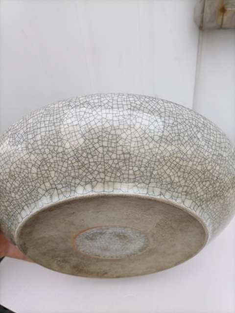 古玩陶瓷哥釉水洗真品鑒賞圖