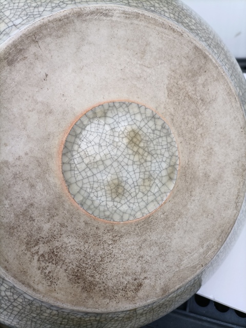 古玩陶瓷哥釉水洗真品鑒賞圖