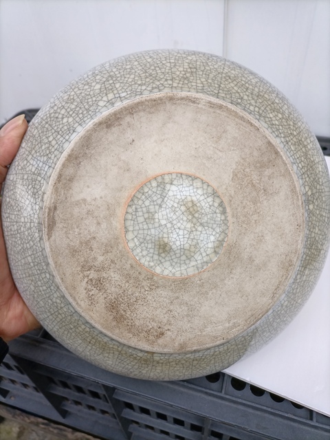 古玩陶瓷哥釉水洗真品鑒賞圖