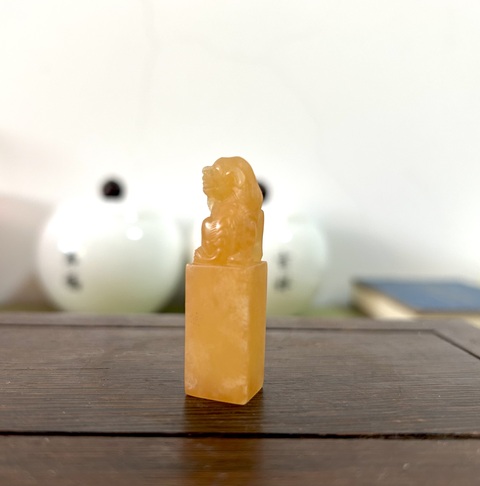 古玩雜項壽山田黃石印章真品鑒賞圖