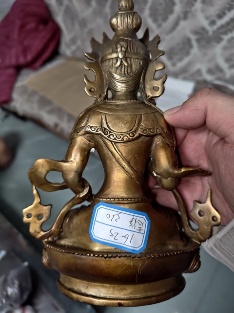 古玩銅器銅金剛手菩薩真品鑒賞圖