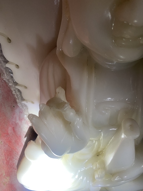 古玩玉器漢白玉雕“觀音擺件”真品鑒賞圖