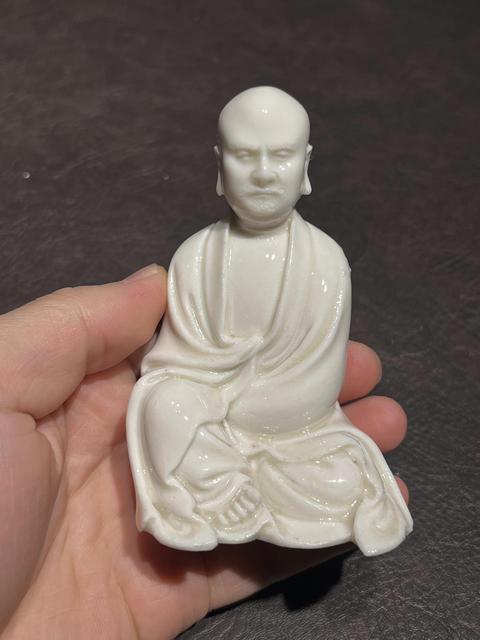 古玩陶瓷福州窯白瓷羅漢造像，可以找德化陶老師確認(rèn)真品鑒賞圖