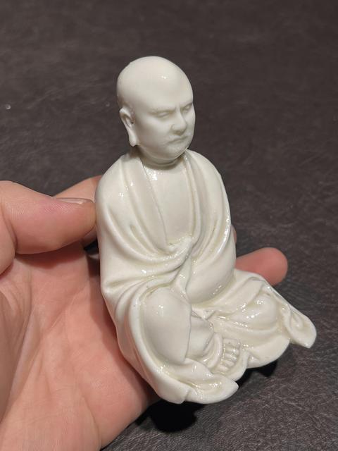 古玩陶瓷福州窯白瓷羅漢造像，可以找德化陶老師確認(rèn)真品鑒賞圖