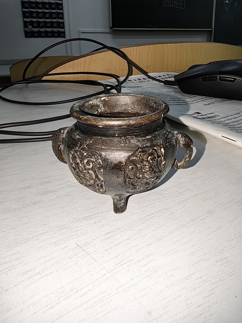 古玩銅器19世紀香爐真品鑒賞圖