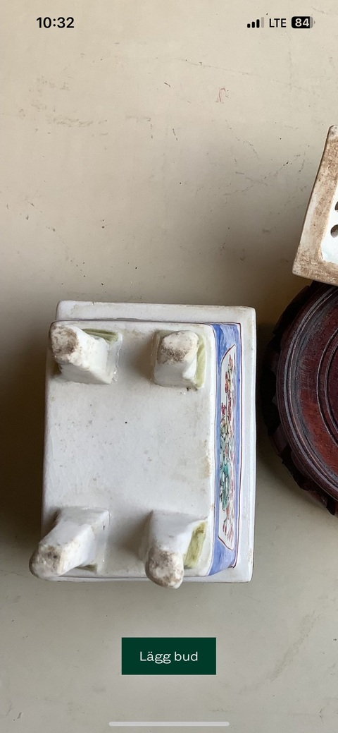 古玩陶瓷狻猊扭花卉紋香薰爐真品鑒賞圖