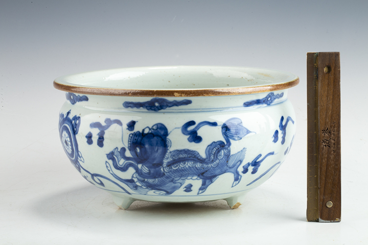 古玩陶瓷清早·青花獅子繡球紋香爐
拍賣，當前價格0元