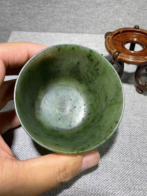 古玩陶瓷青玉杯真品鑒賞圖