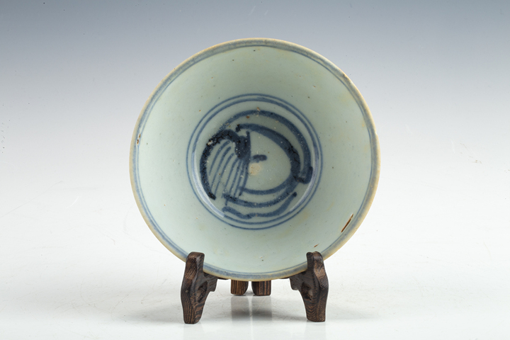 古玩陶瓷明晚·青花螭龍紋碗真品鑒賞圖