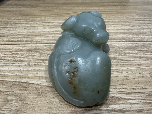 古玩玉器和田玉雕“臥牛”擺件真品鑒賞圖