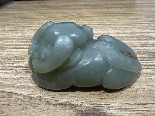 古玩玉器和田玉雕“臥牛”擺件真品鑒賞圖