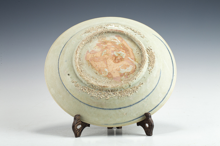 古玩陶瓷明晚·青花鳳凰牡丹紋盤真品鑒賞圖